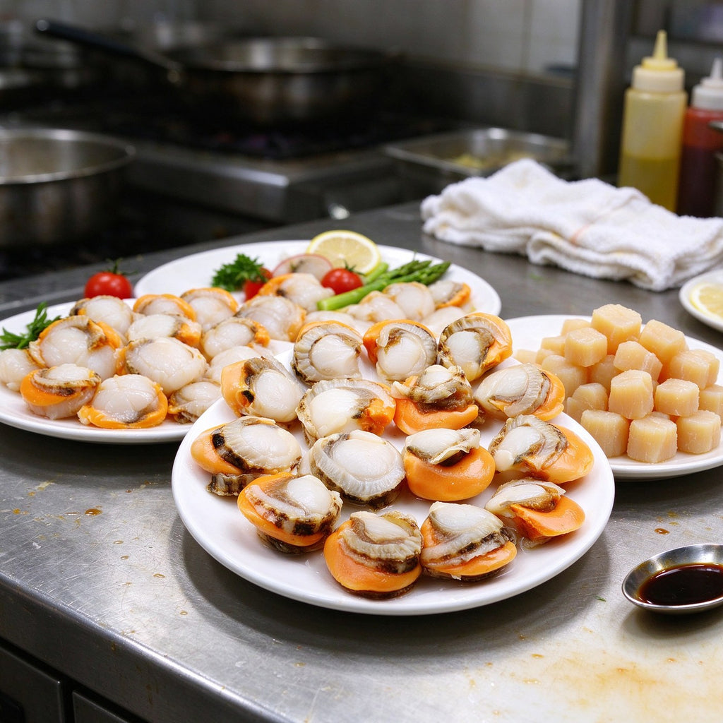 Half-Shell Scallops with Roe