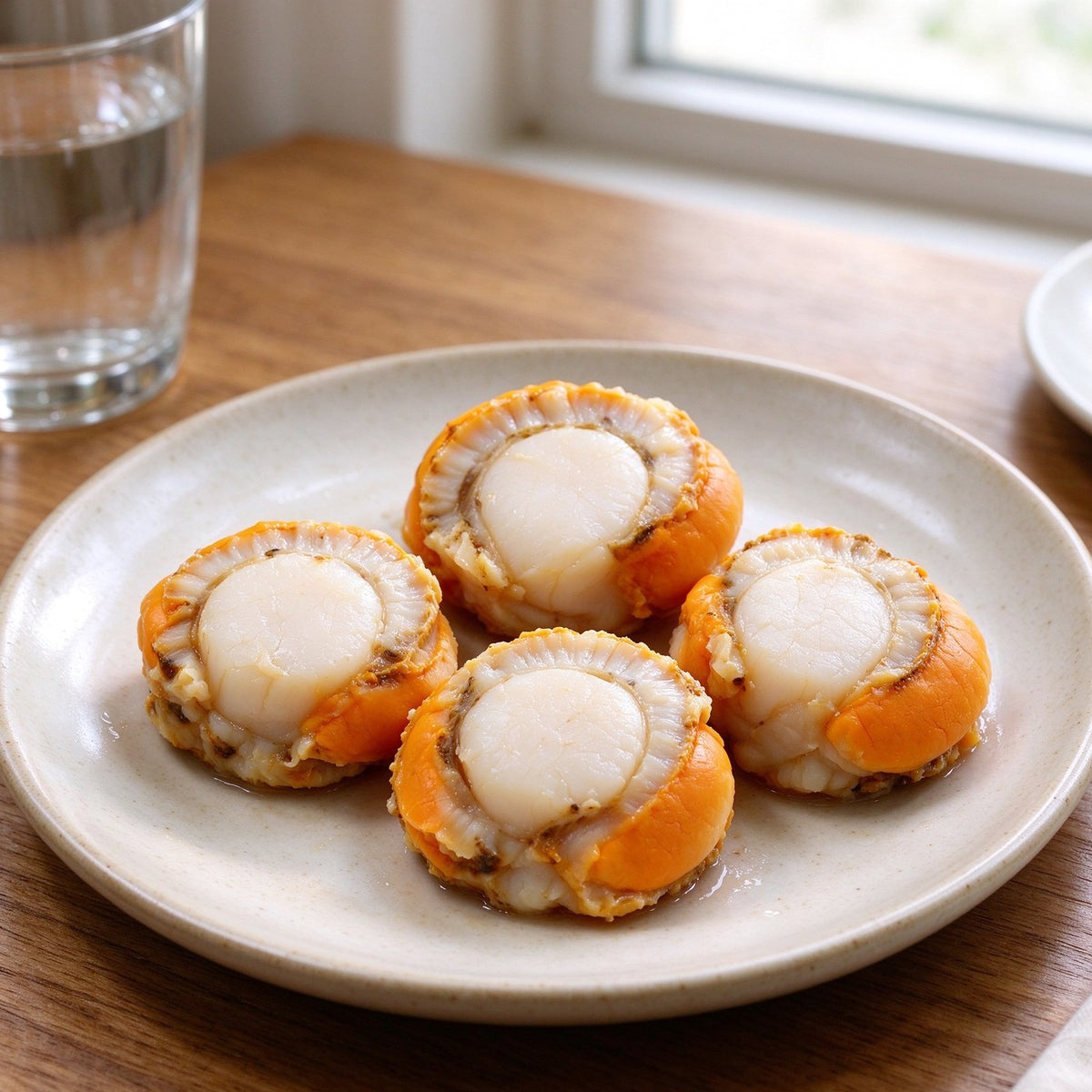 Half-Shell Scallops with Roe